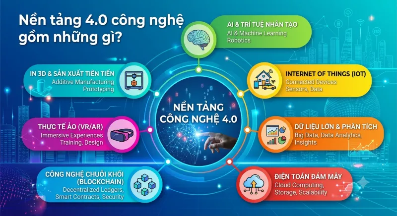 Nền tảng 4.0 công nghệ gồm những gì?