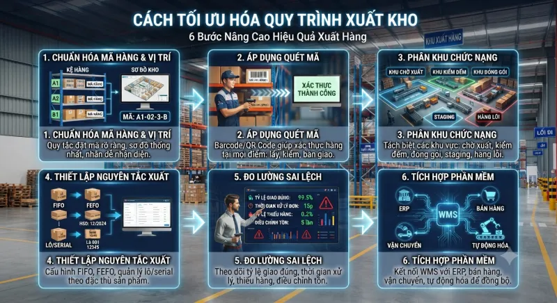 Cách tối ưu quy trình xuất kho