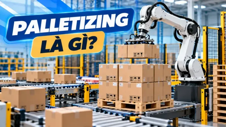 Palletizing là gì? Quy trình xếp hàng lên pallet tự động